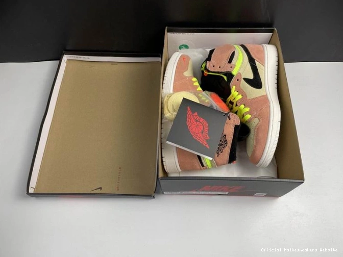 Official Maikesneakers Peach 1 Switch High Air Jordan CW6576-800 0809
